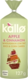Kallo Apple & Cinnamon Corn & Rice Cakes, Vegan, Gluten Free 1 x 127g Wholegrain Low Fat Healthy Snacks, Vegan Friendly, Gluten Free, No Artificial Flavours or Preservatives
