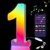 Kangtaixin LED Number Lights RGB Color Changing, Light Up Marquee 0-9 Digits Lights Sign with USB Power Supply, APP Control, Dimmable, Decoration for Birthday Party Gifts Christmas Wedding – Digit 1