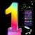 Kangtaixin LED Number Lights RGB Color Changing, Light Up Marquee 0-9 Digits Lights Sign with USB Power Supply, APP Control, Dimmable, Decoration for Birthday Party Gifts Christmas Wedding – Digit 1
