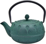 Karaca Greenish Teapot 600 ml, Cast Iron Teapot, Turkish Tea Kettle, Teapot, Authentic Japanese Style