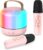 Karaoke Machine for Kids with 2 Microphones, Girls Toys Portable Kids Karaoke Machines for Girls with LED Party Lights,Bluetooth Speaker Birthday for Kid,14-18 Years Old(Pink 2 Mic)