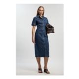 KarenMillen Petite Denim Printed Midi Dress