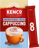 Kenco Unsweetened Cappuccino Instant Coffee Sachets 8×11.1g (Pack of 5, Total 40 Sachets, 444g)