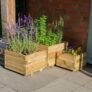 Kendal Square Wooden Garden Planter 18×18 (0.5×0.5m) – Set of 3