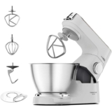 Kenwood Titanium Kitchen Stand Mixer with K-Whisk, Kneading Hook, Whisk and 5L Bowl, KVC65.001WH, Power 1400W, White – Prime Deal