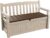Keter Eden Bench 265L Outdoor 60% recycled Garden Furniture Storage Box Beige & Brown Wood Panel Effect Fade Free All Weather Resistant Safe and Secure Zero Maintenance 2 year Warranty