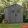 Keter Evotech 6ft 2 x 4ft Storage Shed with Heavy-Duty Flooring & Victorian Style Windows