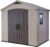 Keter Factor 8 x 6 ft Outdoor Storage Shed, Beige/Brown