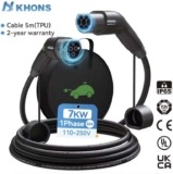 Khons 7KW Cable Type2 To Type2 Ev Charging 32A EV Cable with code – KHONS Electric Vehicle Charger Store