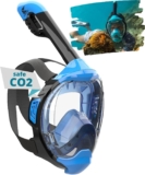 Khroom Full Face Snorkel Mask Adults and Kids 3 Certified CO2 Safe Alternative to Snorkel Set Snorkelling Equipment – Seaview Y