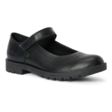Kickers Girls Lachly Mary Jane School Shoes Black UK 6
