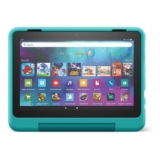 Kid-Friendly Case for Fire HD 8 (12th-Gen, 2022) Hello Teal