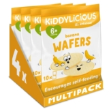 Kiddylicious Banana Wafers – Gluten and Dairy Free Kids Snack – Suitable for 6 Months – 4 x 10 Twin Packs (£5.22 / £4.67 max S&S)