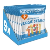 Kiddylicious Cheesy Veggie Straws for Kids, 9 Months, 9 Packs – £3.05 S&S