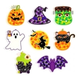 Kideerly Halloween DIY Craft Kit, 24 Pcs, 8 Suncatchers