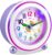 Kids Alarm Clock Bedside Girls Boys,Silent Non-Ticking Battery Powered Analogue Clocks with Night Light and Snooze,Colorful Design to Help Children Learning Time (Purple Rainbow)