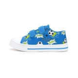 Kids Canvas Trainers, Easy Fasten Shoes, Size 12, Football