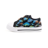Kids Canvas Trainers Easy-Fasten Shoes Size 6 Dinosaur