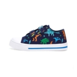 Kids Canvas Trainers for Boys, Colourful Dino, Size 8