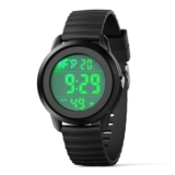 Kids Digital Watch for Boys and Girls,7-Color LED Backlight,