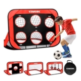 Kids Pop-up Football Goal, Portable Foldable Soccer Net