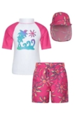 Kids Rash Vest & Short Set with Hat