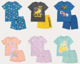 Kids Short Pjs Sale (Disney Pixar Egg / Sesame Street/ Super Mario Toad/ Pokémon/ Wicked/ Squishmallow/ Paddington/ TMNT) From £5 Free C&C