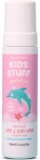Kids Stuff Pink Wacky Whip Foaming Hair & Body Wash with Strawberry Swirl Fragrance Dermatologically Tested Kids Hair & Body Wash Gently Cleanses Hair & Skin Vegan Cruelty Free 200ml