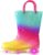 Kids Wellies for Girls Boys, Light Up Toddler Wellington Boots Flashing glitter wellies keep little feet dry, easy pull-on handles and non-slip soles for rainy day puddle play