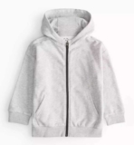 Kids Zip Through Hoodie (Grey, Charcoal, Cream, Mid Grey, Navy) 1-6Y, 7-12Y £2.70 Free C&C