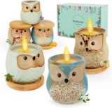 Kinforse Luxury Scented Candle Gift Set for Women – Owl Candle 6 Fragrances Pieces, Aromatherapy Candles, Birthday Gifts for Ladies Mon Wife , Presents for Christmas Birthday Mothers Day