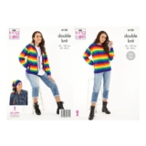 King Cole Pattern 6120: Womens Easy DK Sweater & Cardigan
