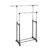 King Home Extendable Double Coat Rack with Wheels Size 82.5/125×42.5×97/170