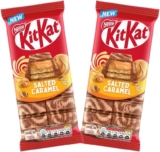 KitKat Salted Caramel Sharing Bar Crispy Wafer with Salted Caramel Filling Covered in Caramel Milk Chocolate Swirls 99g Bar