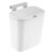 Kitchen Bin 9L Food Waste Bin Can Hanging Trash Bins for Kitchen Waste Caddy with Cover for Kitchen Bathroom Bedroom (White)
