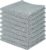 Kitchen Cloths 100% Cotton, Grey Waffle Dish Cloths for Washing Up, Soft Lint Free Cotton Cleaning Cloths, Pack of 8, 30 x 30 cm