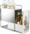 Kitchen Countertop Spice Rack Organizer Sliding Vertical Storage for Spices, Oil, Salt & Vinegar Compact Corner Storage, Perfect for Kitchen Pantry & Coffee Station