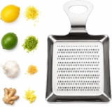 Kitchen Flat Ginger Garlic Grater, Stainless Steel, 7.5 x 7.2cm, 65g, Dishwasher Safe