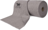 Kitchen Roll Reusable Paper: 50Pack Microfiber Washable Ultra Absorbent Softly Rags Drying Cleaning Cloth Household Dishcloths Kitchen Bathroom House Car Office Travel & Camping (04 Grey)
