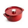 KitchenAid Cast Iron Empire Red Non-Stick 22cm Casserole Dish with Lid