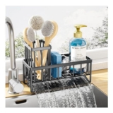 Kitsure Rustproof Kitchen Sink Organiser, Large, Black