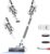Klarpul Cordless Vacuum Cleaner, 550W 48KPA 60Mins Runtime Fast Charging Vacuum Cleaner, Self-Standing LED Light Touch Screen Stick Vacuum for Home Light Weight,for Pet Hair/Carpet/Floor, Silver