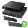 Klikflor RX500 7mm Recycled Garage Floor Bundle (495 x 495 x 7mm) – 52 Tiles & 5 Ramps in Black & Graphite 13m² – Sample Swatch Available
