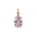 Kolum Kunzite Pendant with White Zircon in 9K Gold 6.36cts