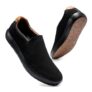 Konhill Mens Slip-on Walking Shoes, Black, 6.5