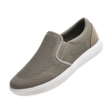Konhill Mens Slip-on Walking Shoes, Breathable Mesh, Khaki 11