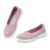 Konhill Womens Knit Slip on Loafers, Lightweight Pink 7.5UK