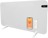Könighaus 600 W Smart Dual Infrared Heater Wi-Fi App Control with Remote Control Including Towel Holder Feet and Mounting Material Colour: White