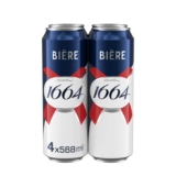 Kronenbourg 1664 Bière Blonde 568ml Can (Pack of 4) – Voucher Price