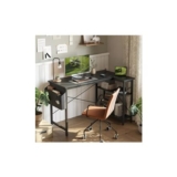 L-Shaped Computer Gaming Desk with Power Outlets